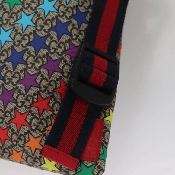 GUCCI GG Supreme Sherry Line Backpack PVC Beige Multicolor 550775 Auth 108606V - Picture 10 of 14